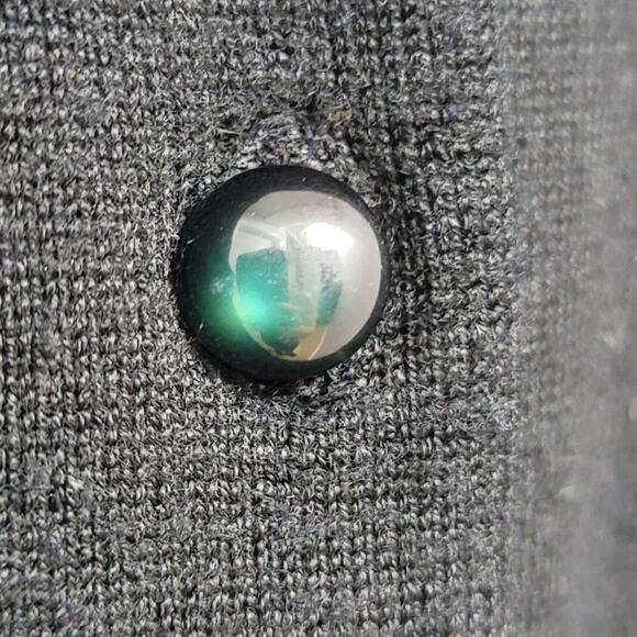 Cielo Black Cardigan 1x Minimalist Green Button Viscose Sweater 536 - Picture 6 of 12